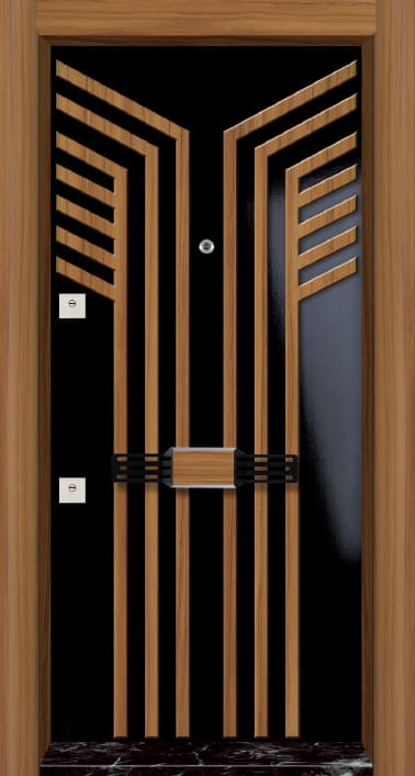 Ahşap Desenli Modern PVC Kapı
